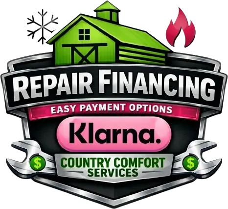 Repair financing badge with Klarna and tools
